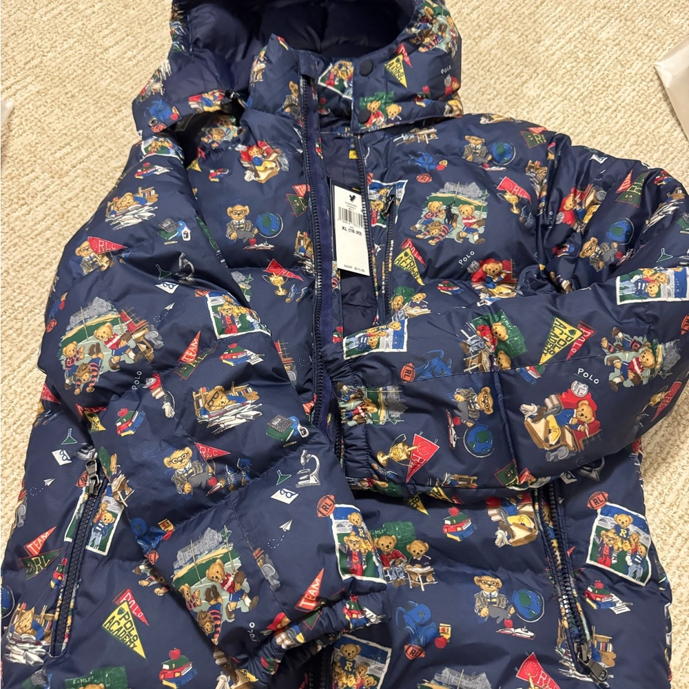 Ralph Lauren Colorful Graphic Puffer Jacket